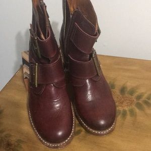 Gently used Frye burgundy boots